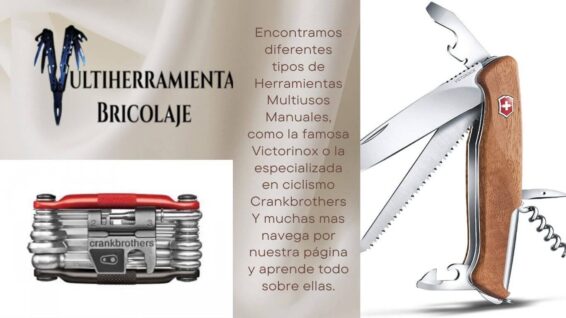 Tipos de herramientas multiusos manuales